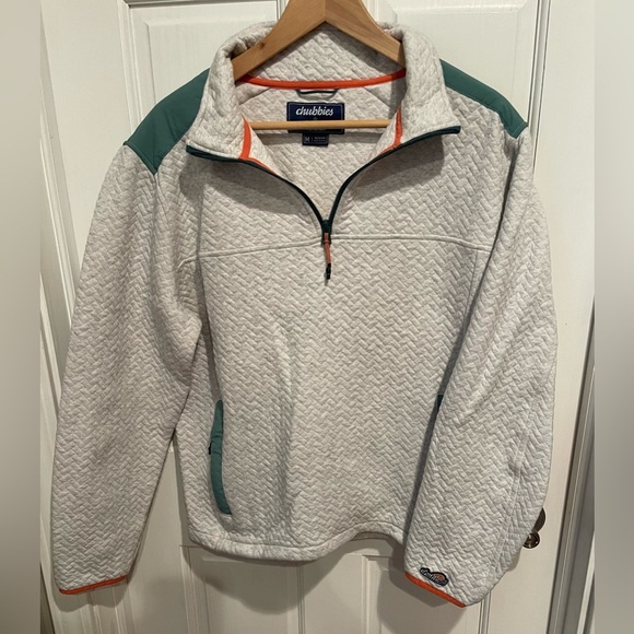 Chubbies Men's Light Gray Zip-Up Sweater M - Picture 1 of 4